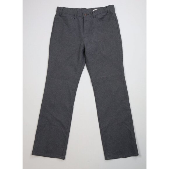 Vtg 90s Levis 517 Mens 36x32 Red Batwing Tag Knit Flared Wide Leg Pants Gray USA